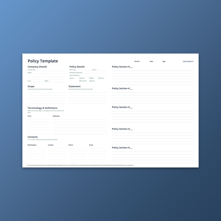 Policy Template