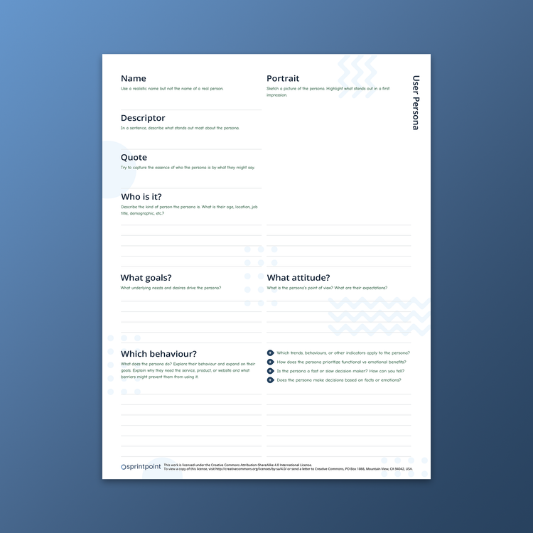 User Persona by Sprintpoint