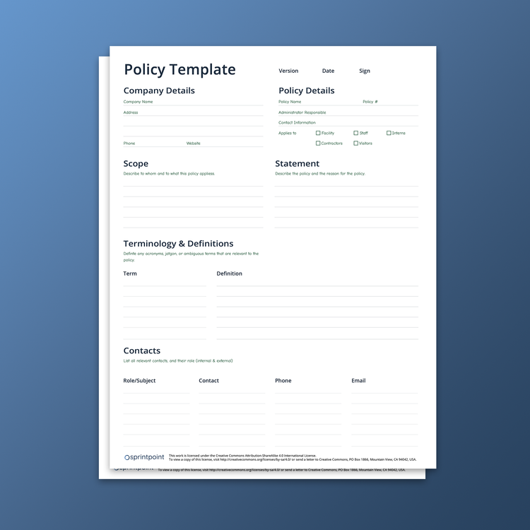 Policy Template